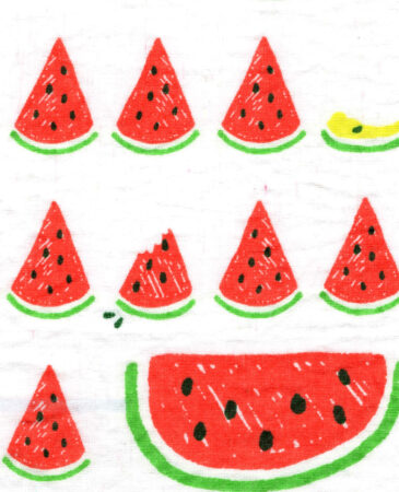 a pattern of watermelons